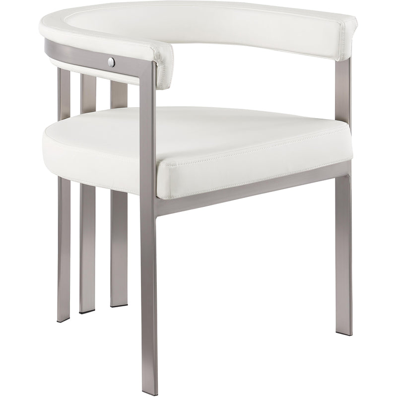 Meridian Marcello Cream Vegan Leather Dining Chair IMAGE 4