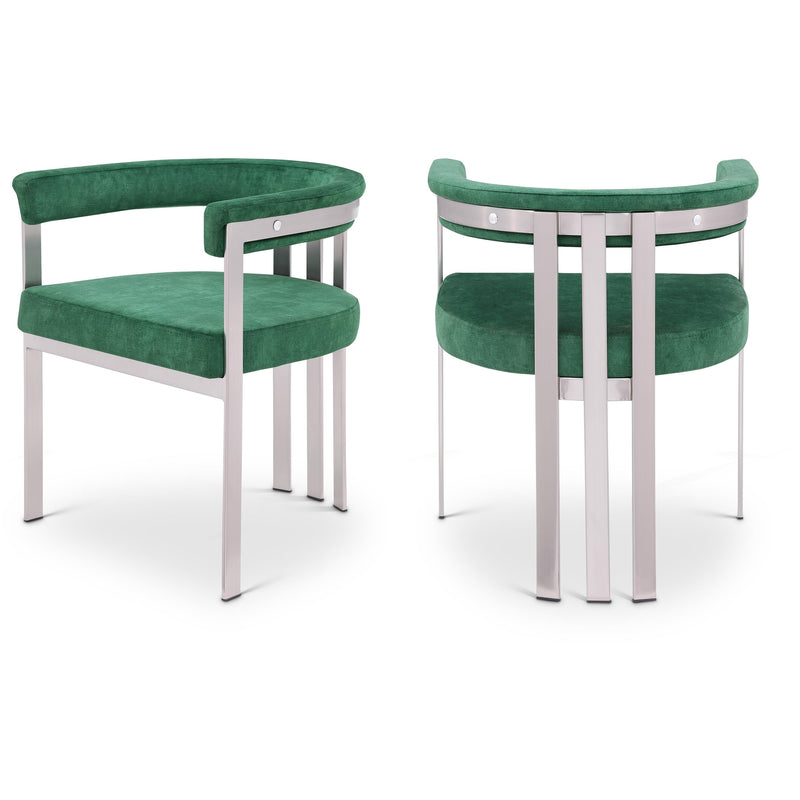 Meridian Marcello Green Velvet Dining Chair IMAGE 1