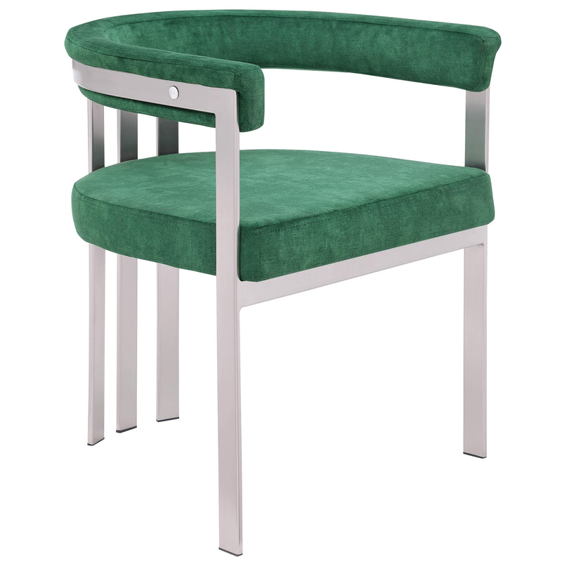 Meridian Marcello Green Velvet Dining Chair IMAGE 4