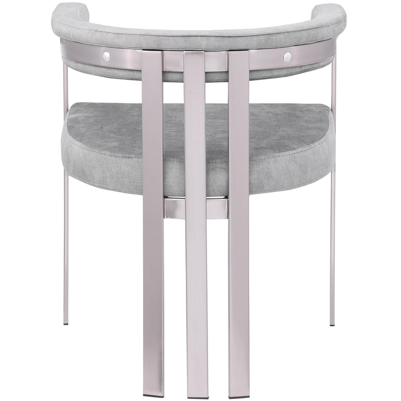 Meridian Marcello Grey Velvet Dining Chair IMAGE 3