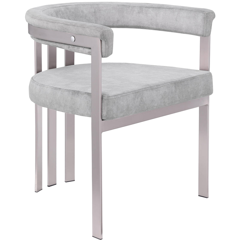 Meridian Marcello Grey Velvet Dining Chair IMAGE 4