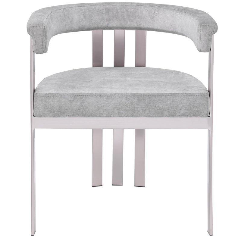 Meridian Marcello Grey Velvet Dining Chair IMAGE 5