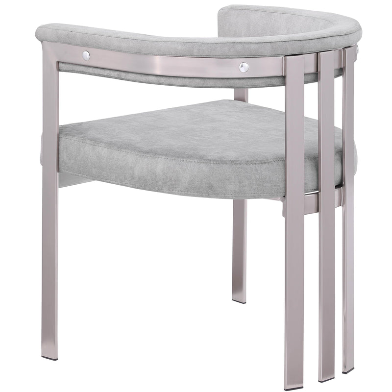 Meridian Marcello Grey Velvet Dining Chair IMAGE 7