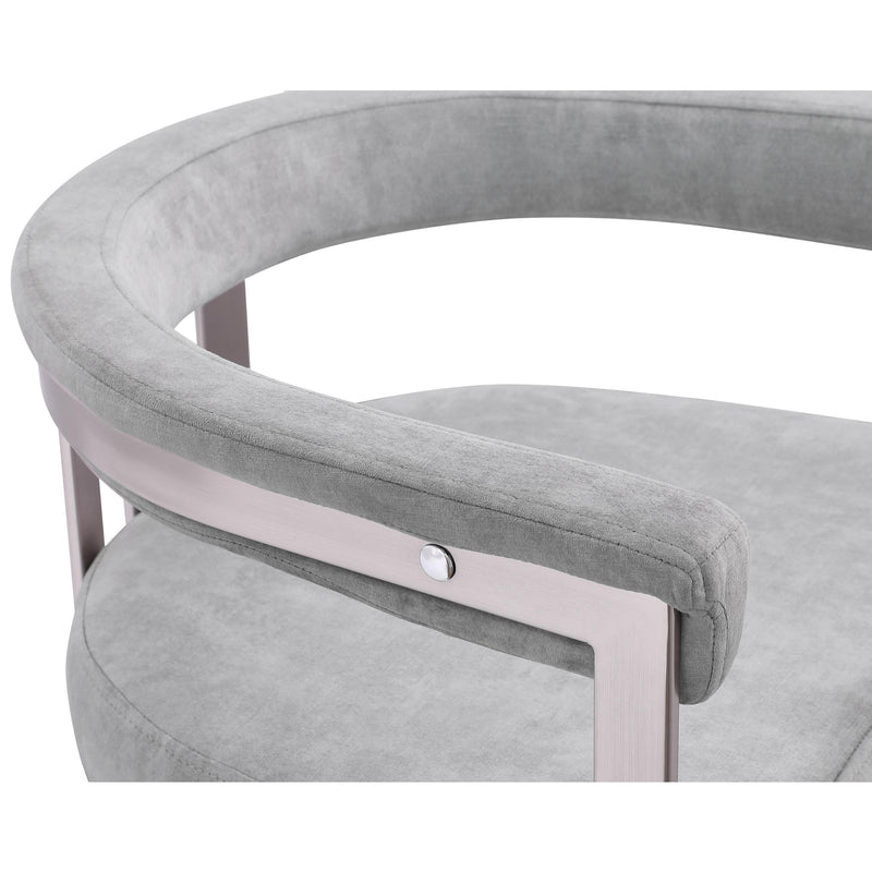 Meridian Marcello Grey Velvet Dining Chair IMAGE 8