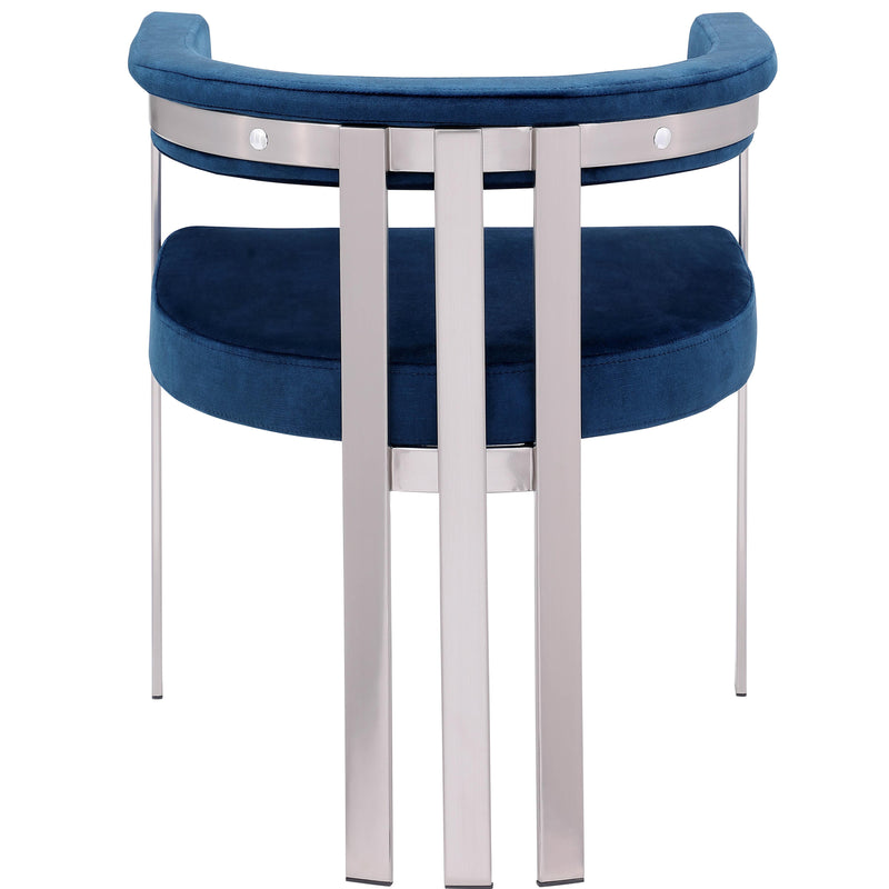 Meridian Marcello Navy Velvet Dining Chair IMAGE 3