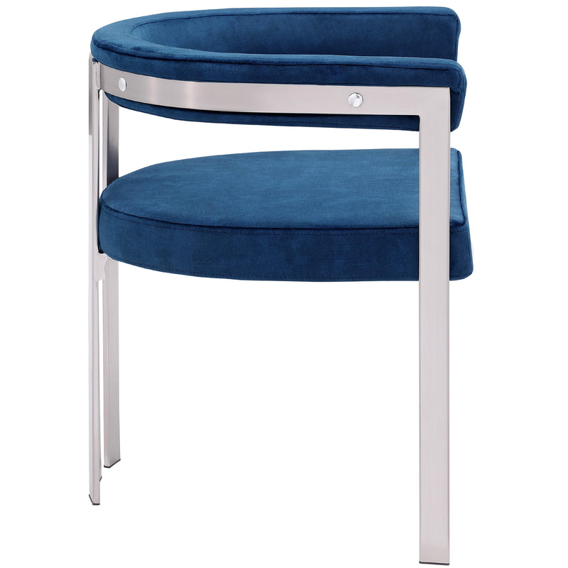 Meridian Marcello Navy Velvet Dining Chair IMAGE 6