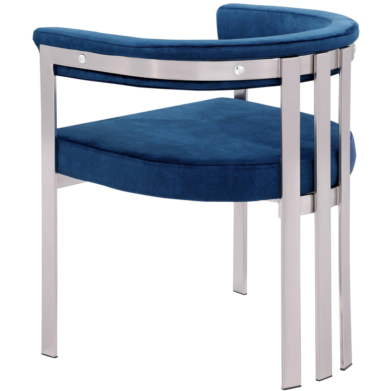 Meridian Marcello Navy Velvet Dining Chair IMAGE 7