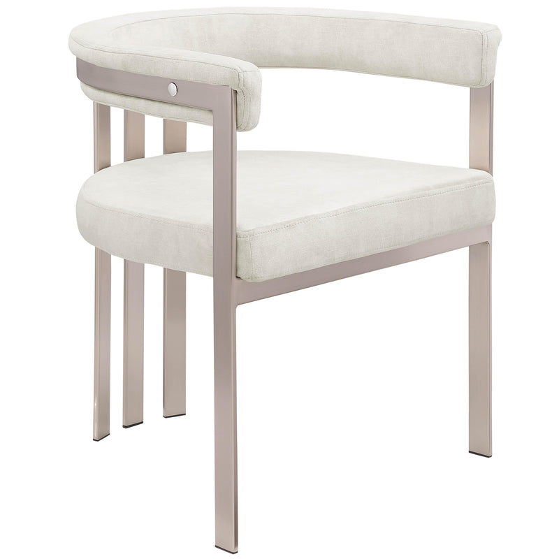 Meridian Marcello Stone Velvet Dining Chair IMAGE 4