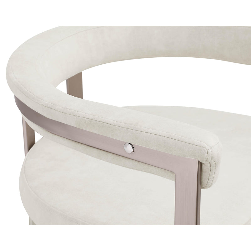 Meridian Marcello Stone Velvet Dining Chair IMAGE 8