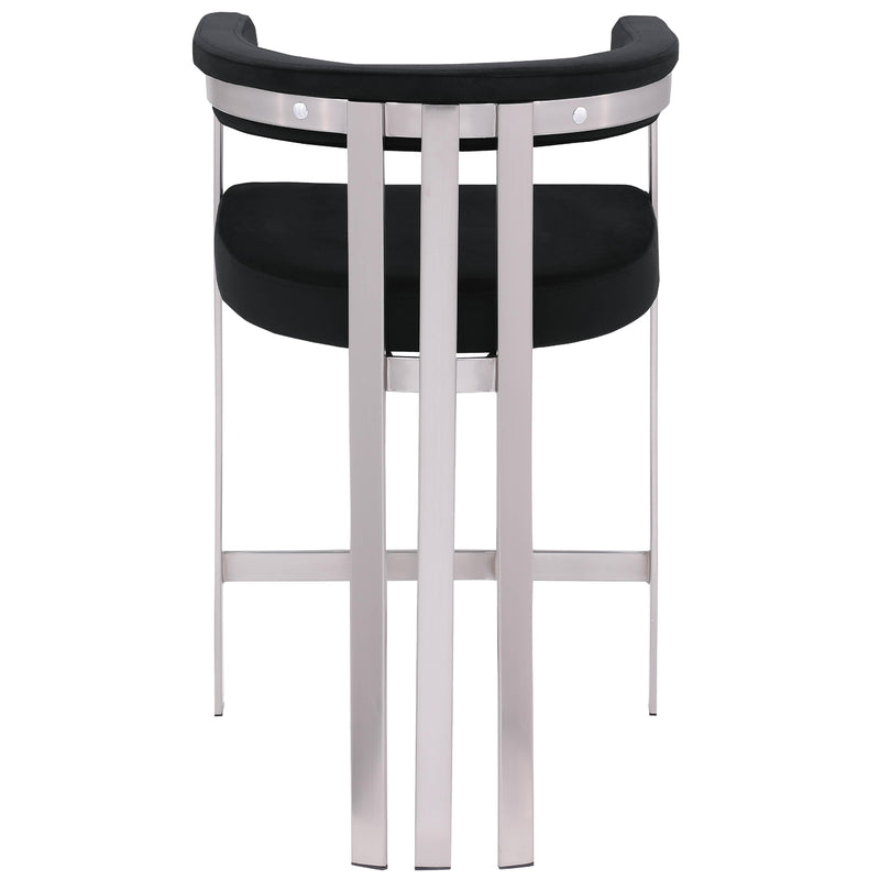 Meridian Marcello Black Velvet Counter Stool IMAGE 3