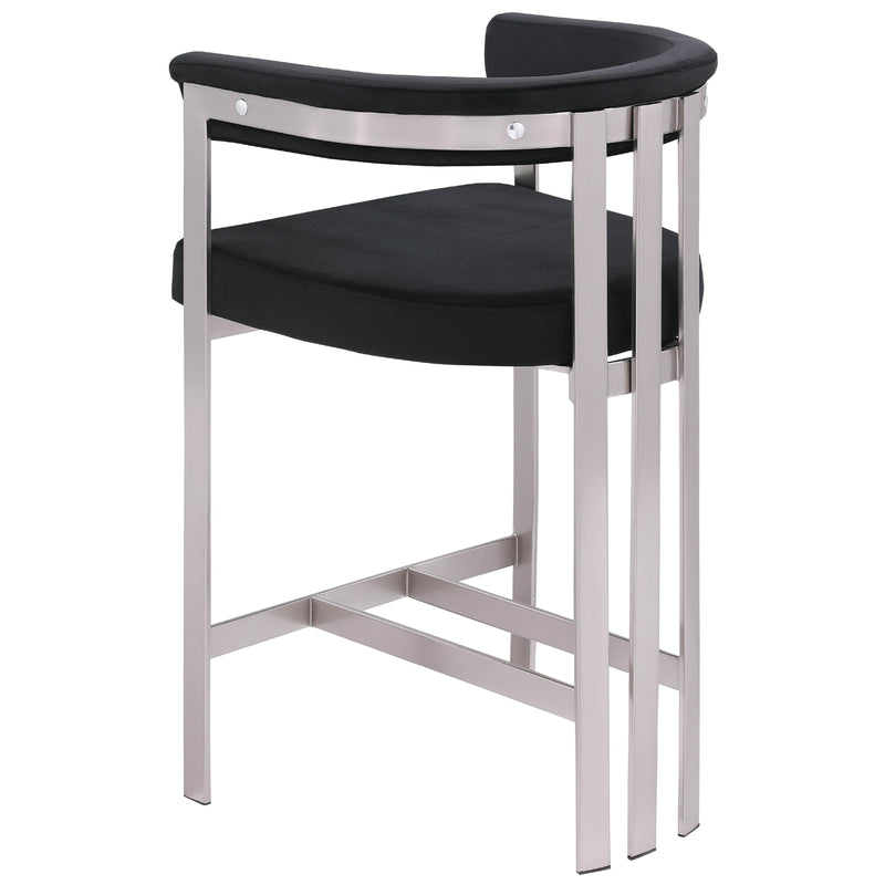 Meridian Marcello Black Velvet Counter Stool IMAGE 7