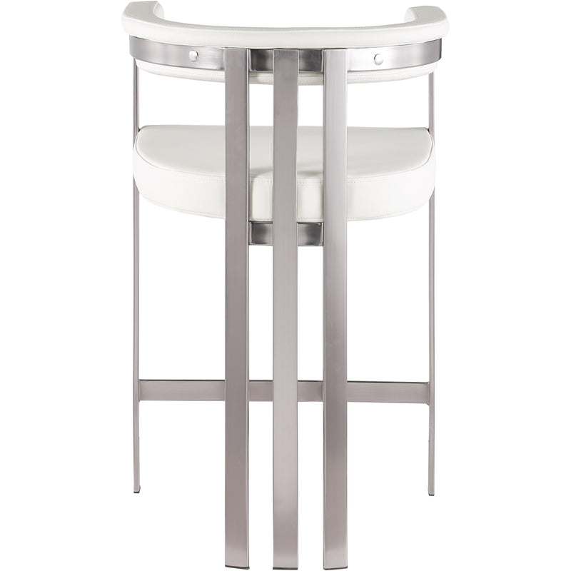 Meridian Marcello Cream Vegan Leather Counter Stool IMAGE 3