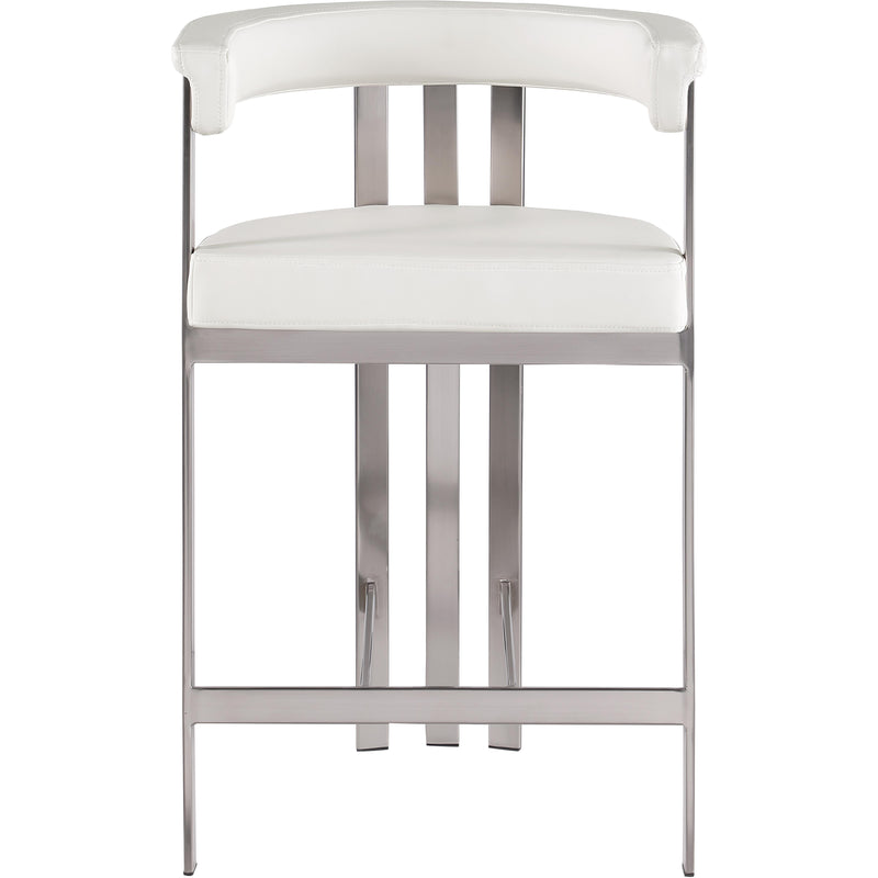 Meridian Marcello Cream Vegan Leather Counter Stool IMAGE 5