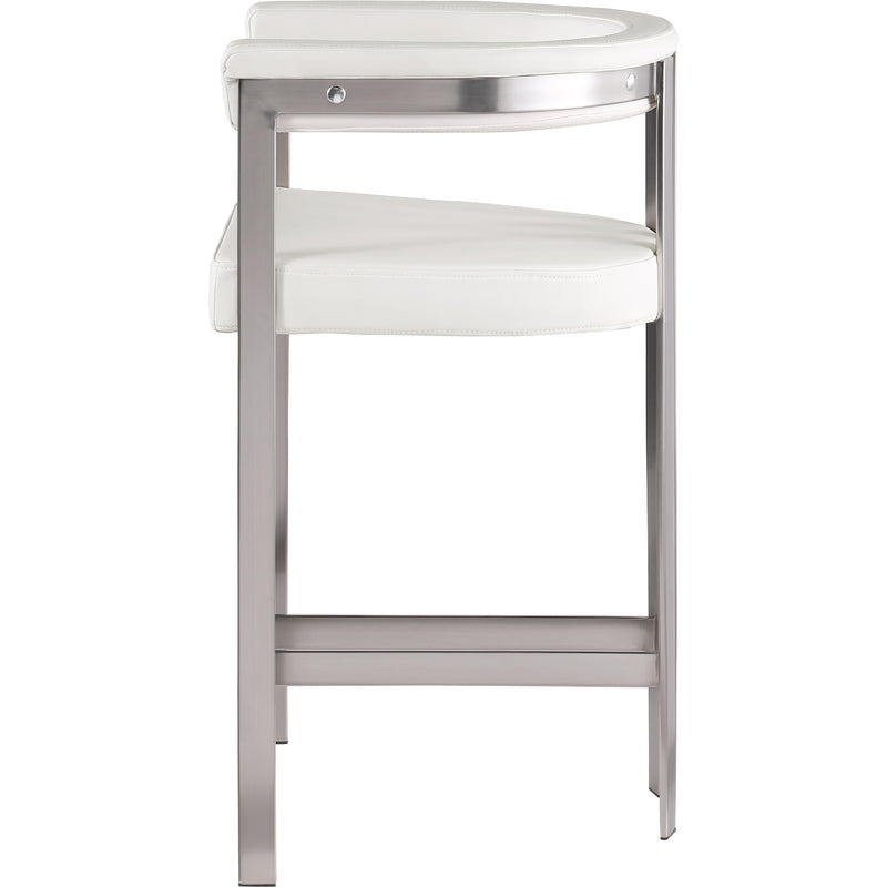 Meridian Marcello Cream Vegan Leather Counter Stool IMAGE 6