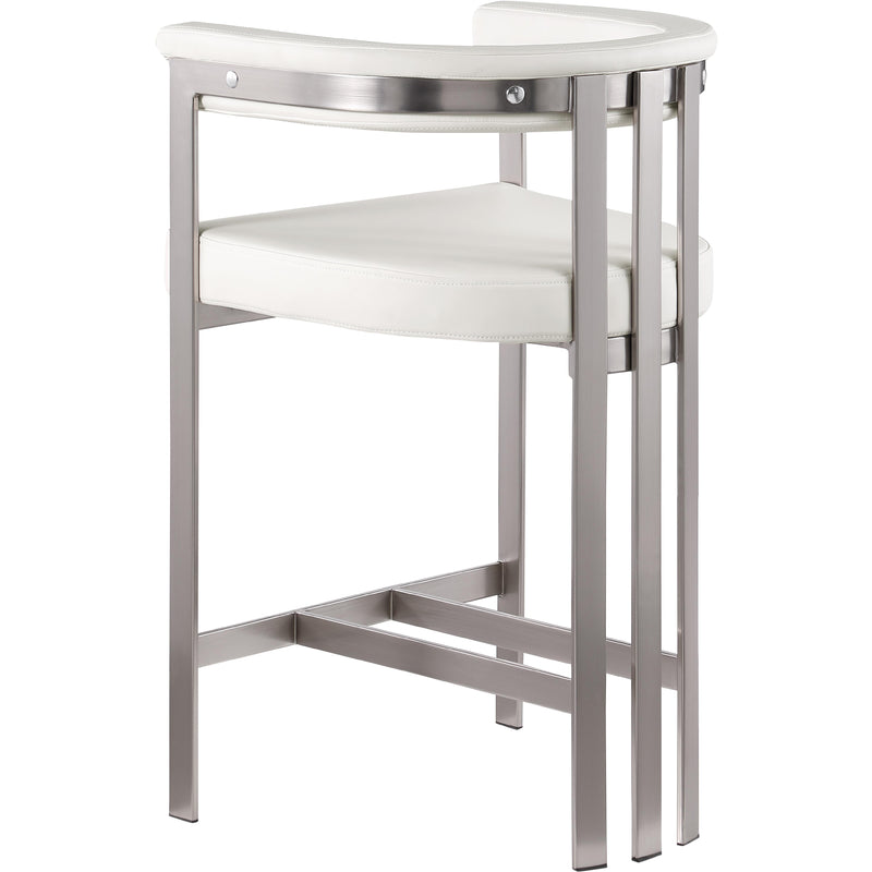 Meridian Marcello Cream Vegan Leather Counter Stool IMAGE 7