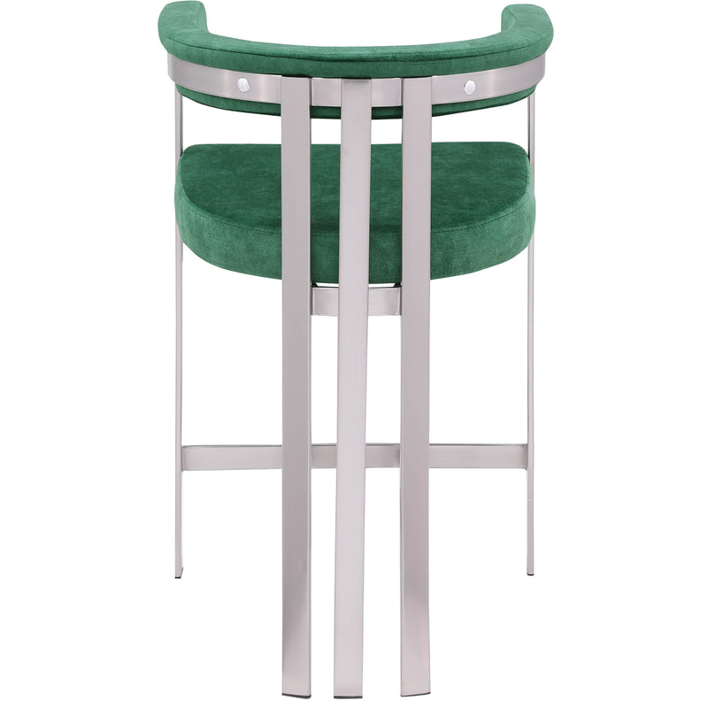 Meridian Marcello Green Velvet Counter Stool IMAGE 3