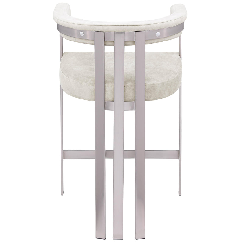 Meridian Marcello Stone Velvet Counter Stool IMAGE 3