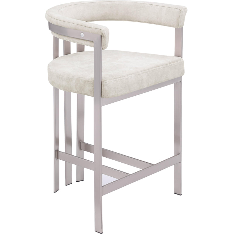 Meridian Marcello Stone Velvet Counter Stool IMAGE 4