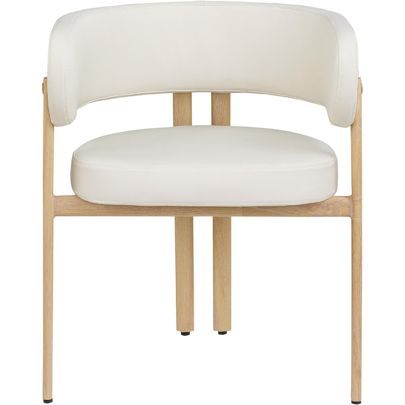 Meridian Gideon Cream Vegan Leather Dining Chair IMAGE 4