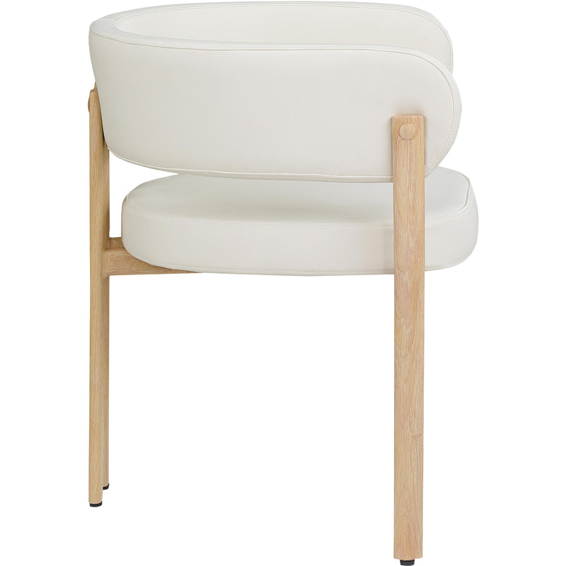 Meridian Gideon Cream Vegan Leather Dining Chair IMAGE 5