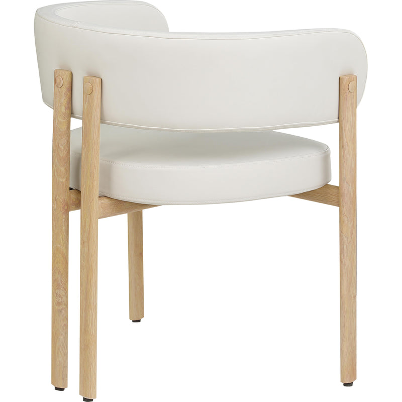 Meridian Gideon Cream Vegan Leather Dining Chair IMAGE 6