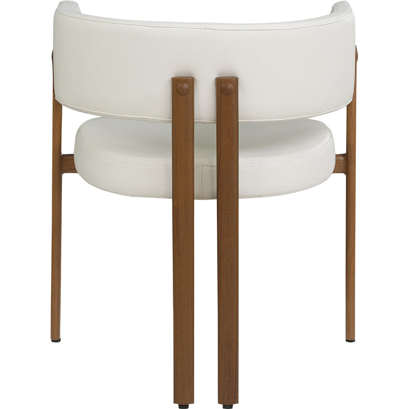 Meridian Gideon Cream Vegan Leather Dining Chair IMAGE 2