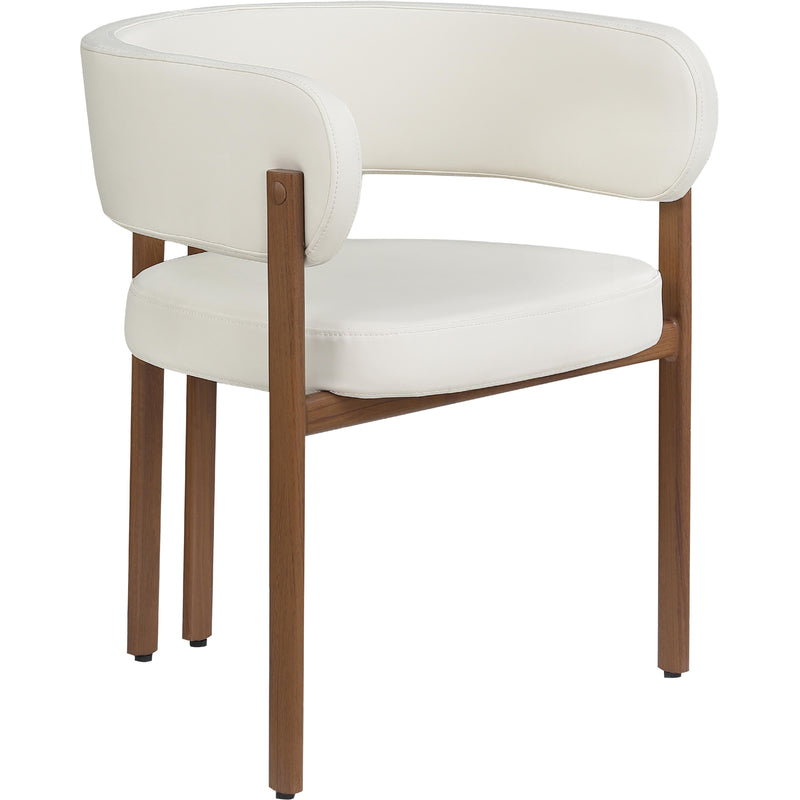 Meridian Gideon Cream Vegan Leather Dining Chair IMAGE 3