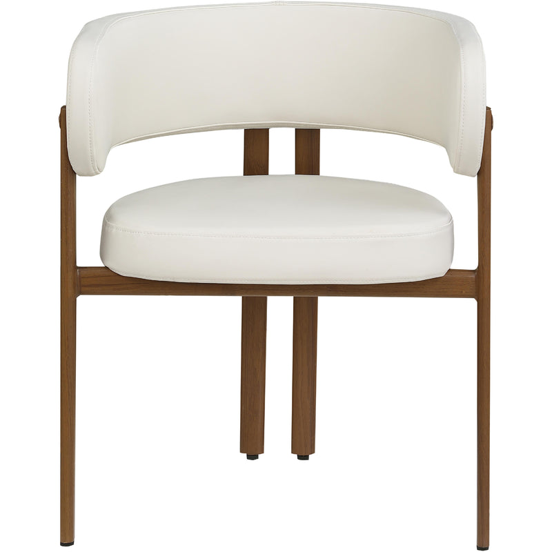 Meridian Gideon Cream Vegan Leather Dining Chair IMAGE 4