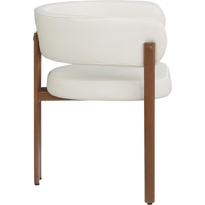 Meridian Gideon Cream Vegan Leather Dining Chair IMAGE 5