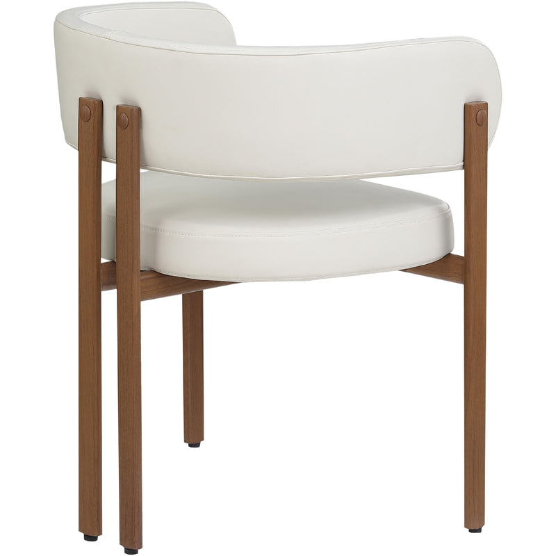 Meridian Gideon Cream Vegan Leather Dining Chair IMAGE 6