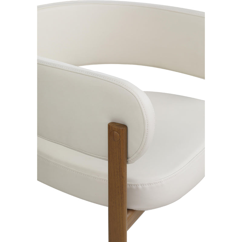 Meridian Gideon Cream Vegan Leather Dining Chair IMAGE 7