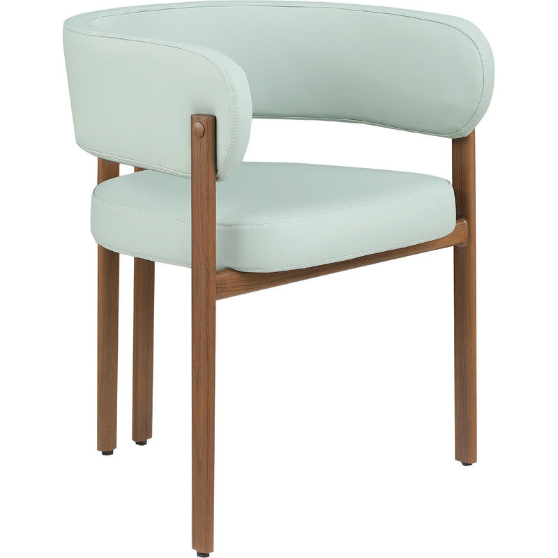 Meridian Gideon Mint Green Vegan Leather Dining Chair IMAGE 3