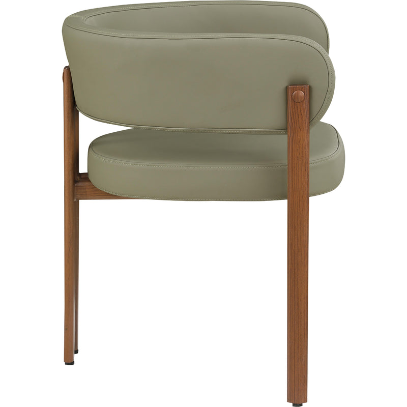 Meridian Gideon Olive Green Vegan Leather Dining Chair IMAGE 5