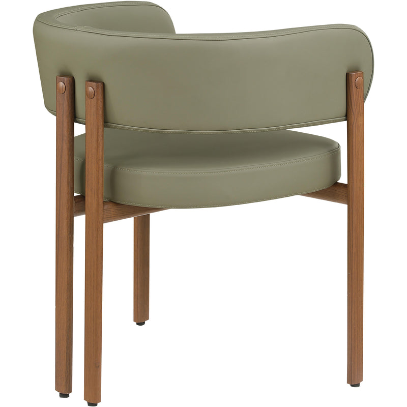 Meridian Gideon Olive Green Vegan Leather Dining Chair IMAGE 6