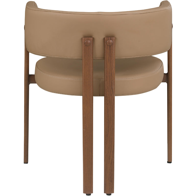 Meridian Gideon Tan Vegan Leather Dining Chair IMAGE 2