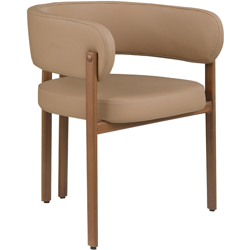 Meridian Gideon Tan Vegan Leather Dining Chair IMAGE 3