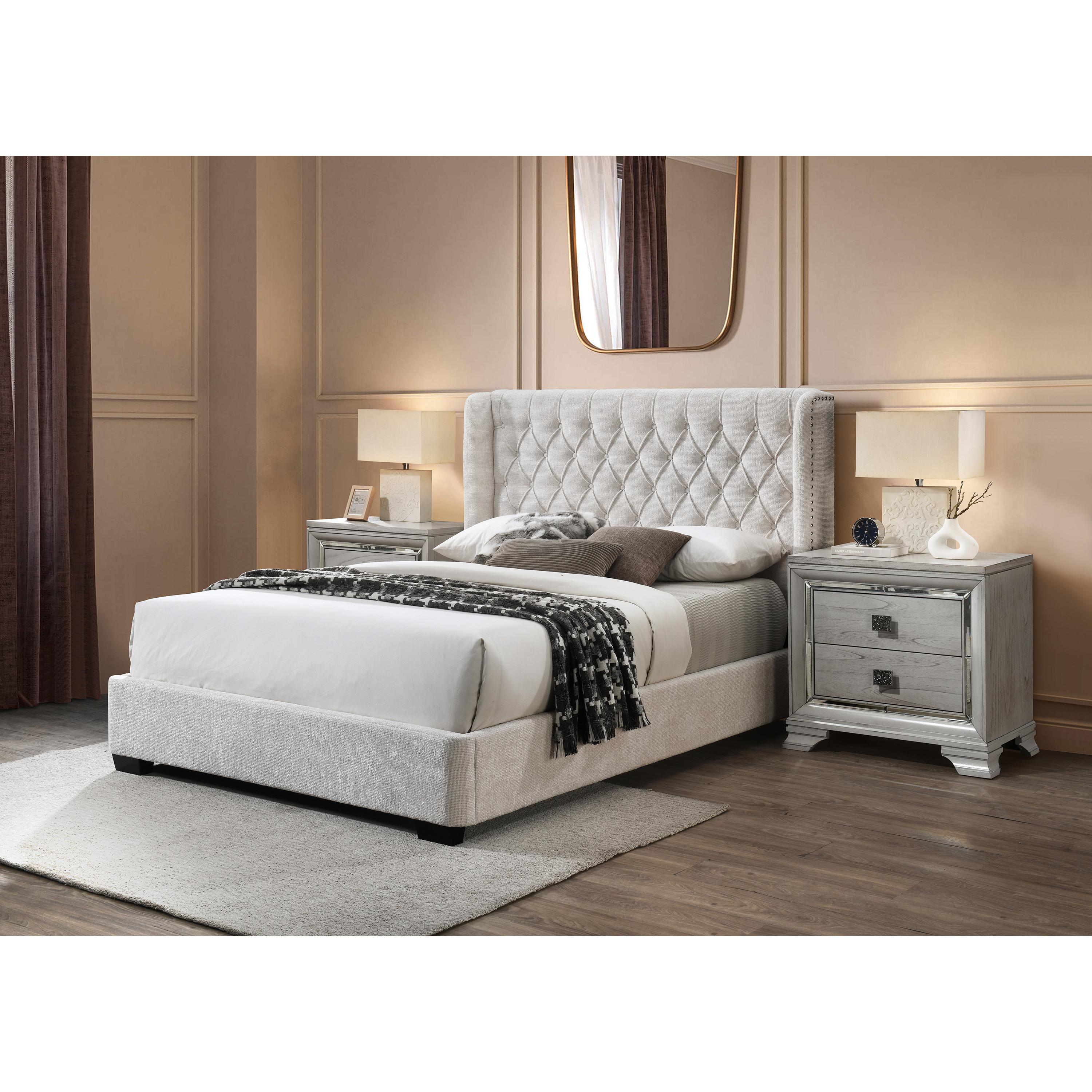 Crown Mark Daphne King Upholstered Panel Bed 5094-K-HB/5094-K-FB/5094-KQ-RAIL IMAGE 2