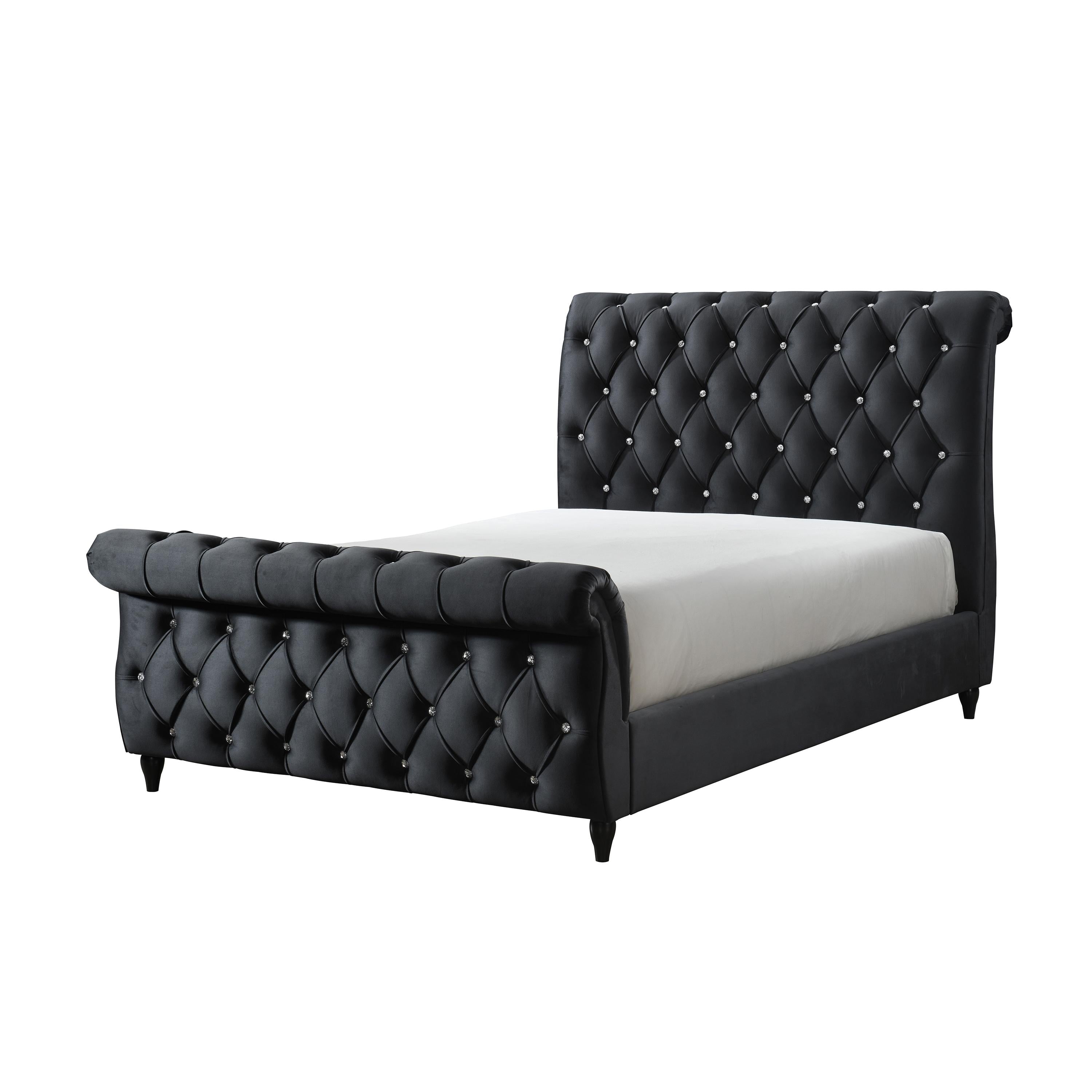Crown Mark Kyrie 5101BK-Q Queen Sleigh Bed IMAGE 1