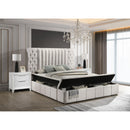 Crown Mark Danbury Queen Upholstered Platform Bed with Storage 5201WH-Q-FB/5201WH-Q-HB/5201WH-KQ-HBPL/5201WH-KQ-RL-L/5201WH-KQ-RL-R IMAGE 2