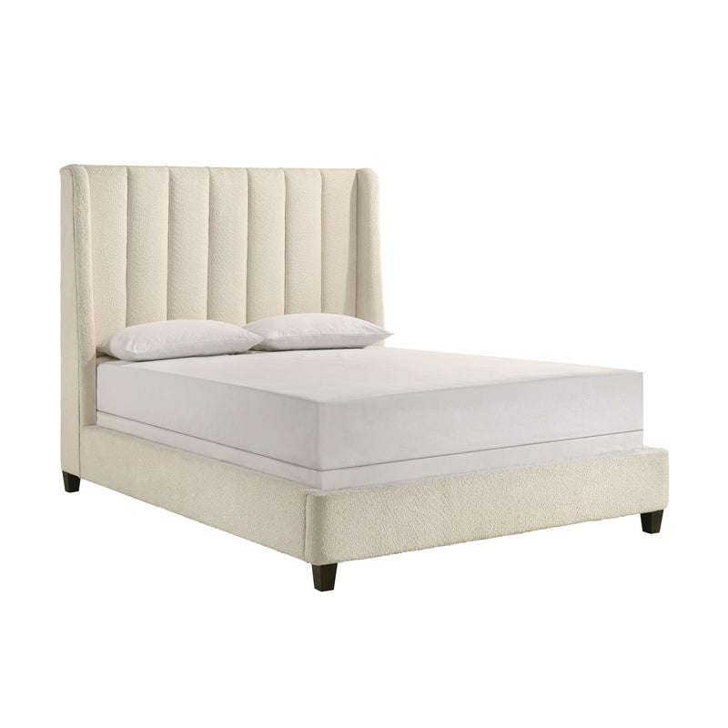 Crown Mark Agnes King Upholstered Platform Bed 5264WH-K-HBFB/5264WH-KQ-RAIL IMAGE 1