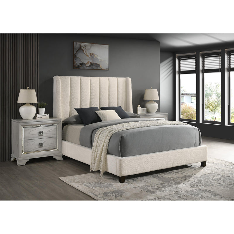 Crown Mark Agnes King Upholstered Platform Bed 5264WH-K-HBFB/5264WH-KQ-RAIL IMAGE 2