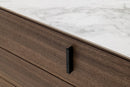 Modrest Chelton - Contemporary White Ceramic & Walnut Dresser