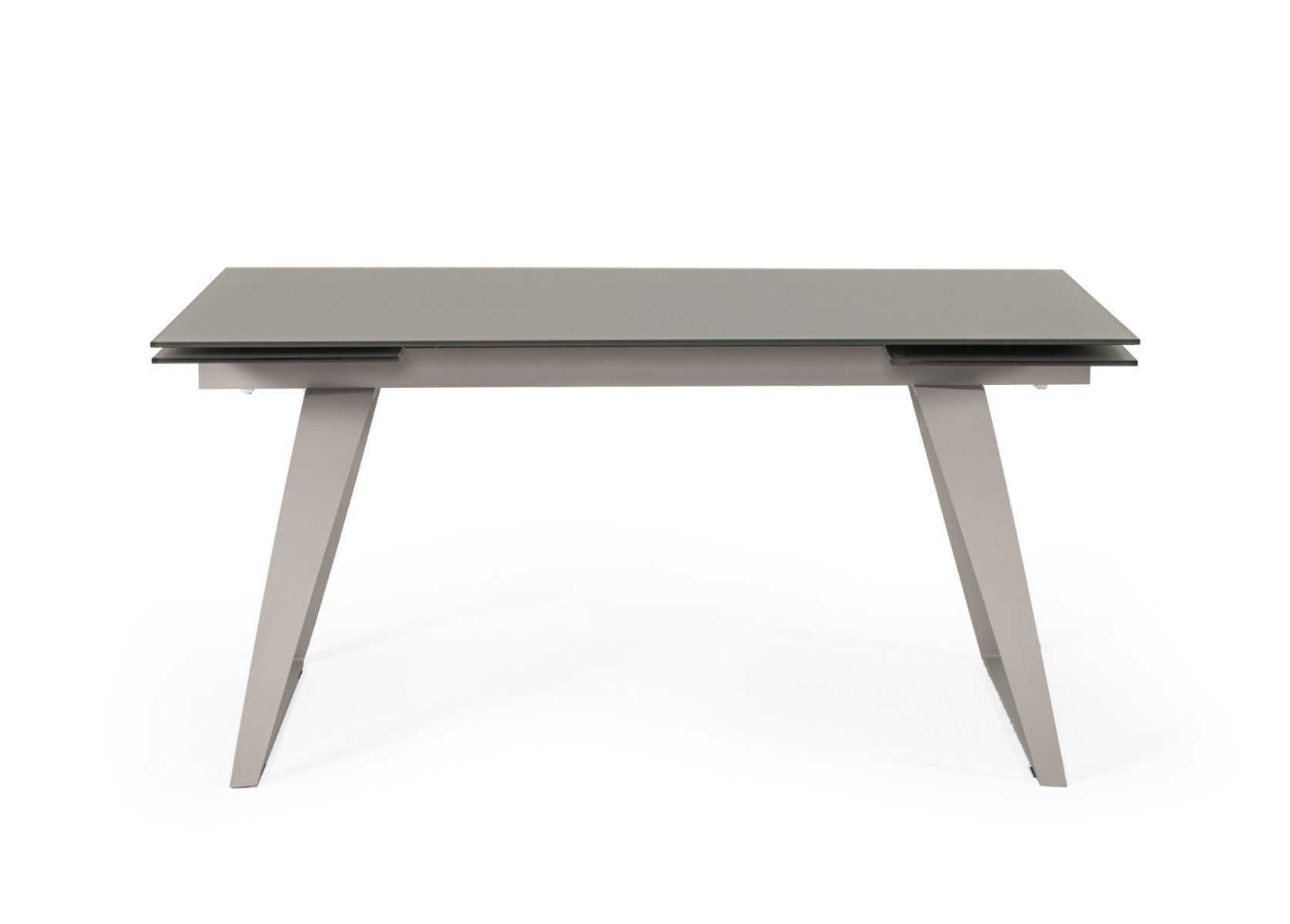 Modrest Pittson - Modern Extendable Grey Glass Dining Table