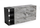 Nova Domus Maranello - Modern Grey Wash & Faux Marble Dresser