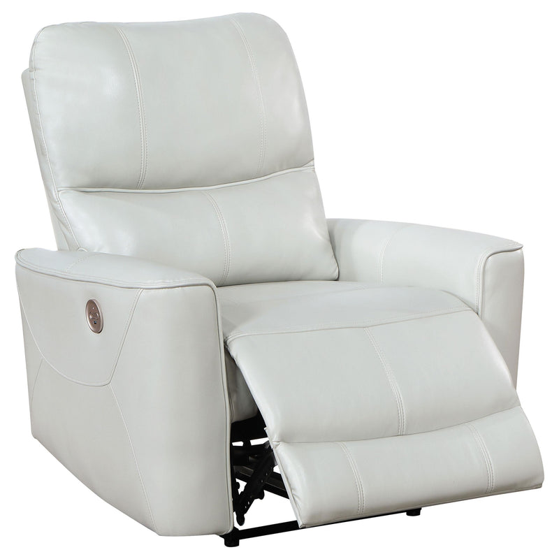 Coaster Furniture Greenfield Power Leather Match Recliner 610263P IMAGE 3
