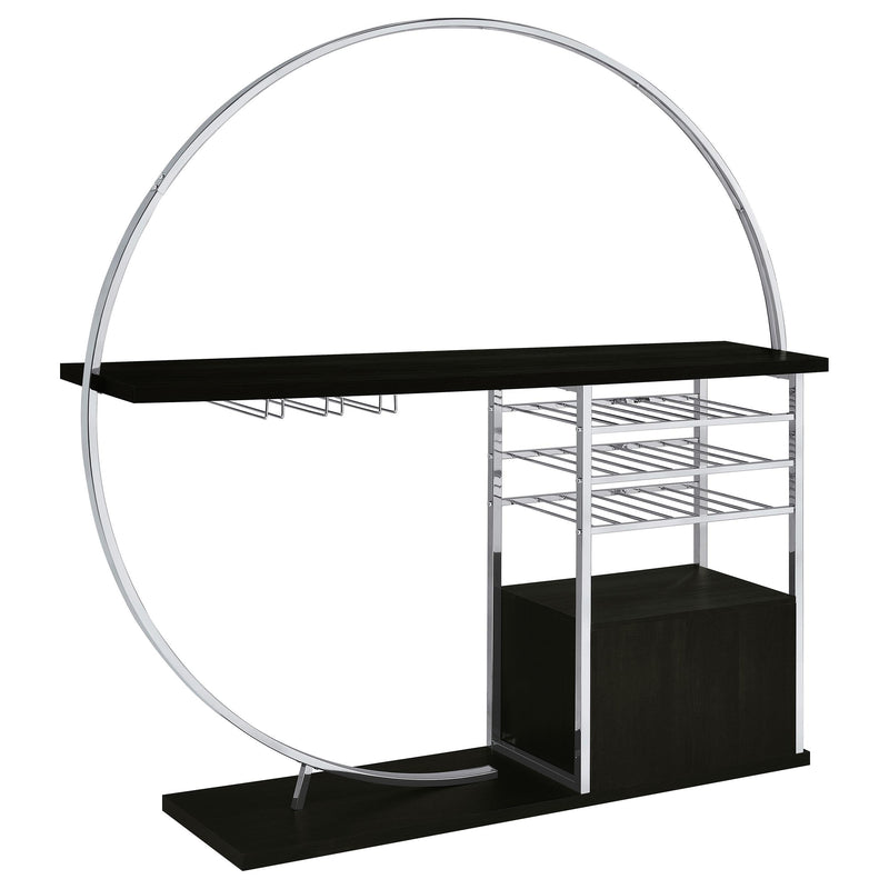 Coaster Furniture Risley 182799 2-Door Circular LED Home Bar with Wine Storage - Dark Charcoal IMAGE 5