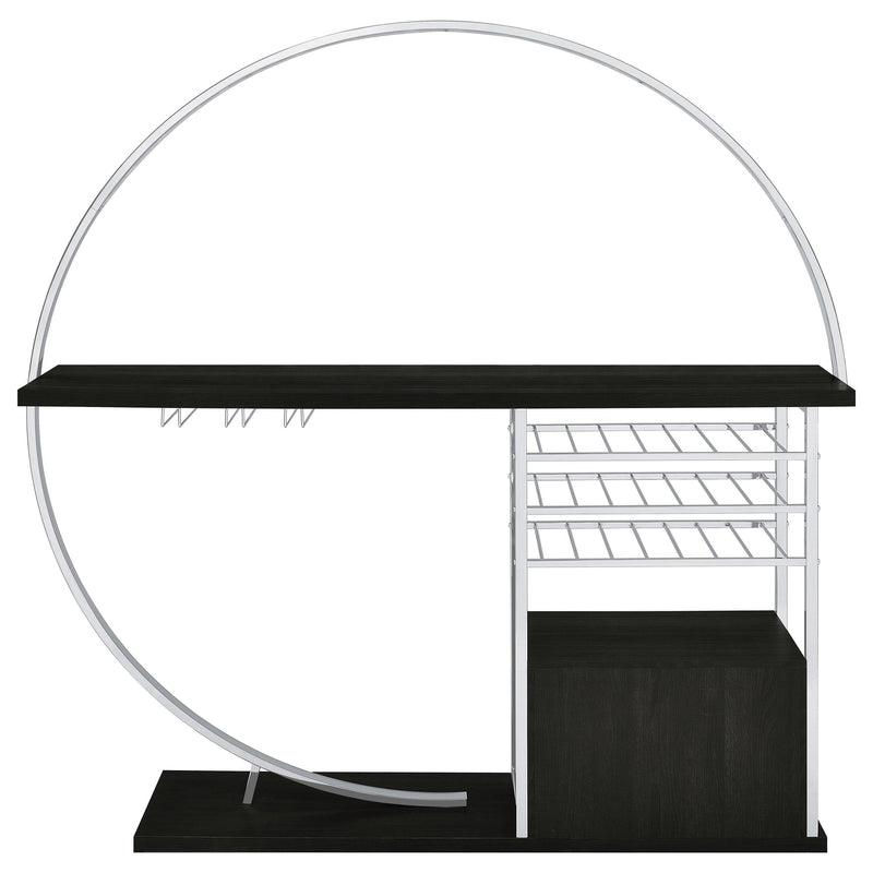 Coaster Furniture Risley 182799 2-Door Circular LED Home Bar with Wine Storage - Dark Charcoal IMAGE 7