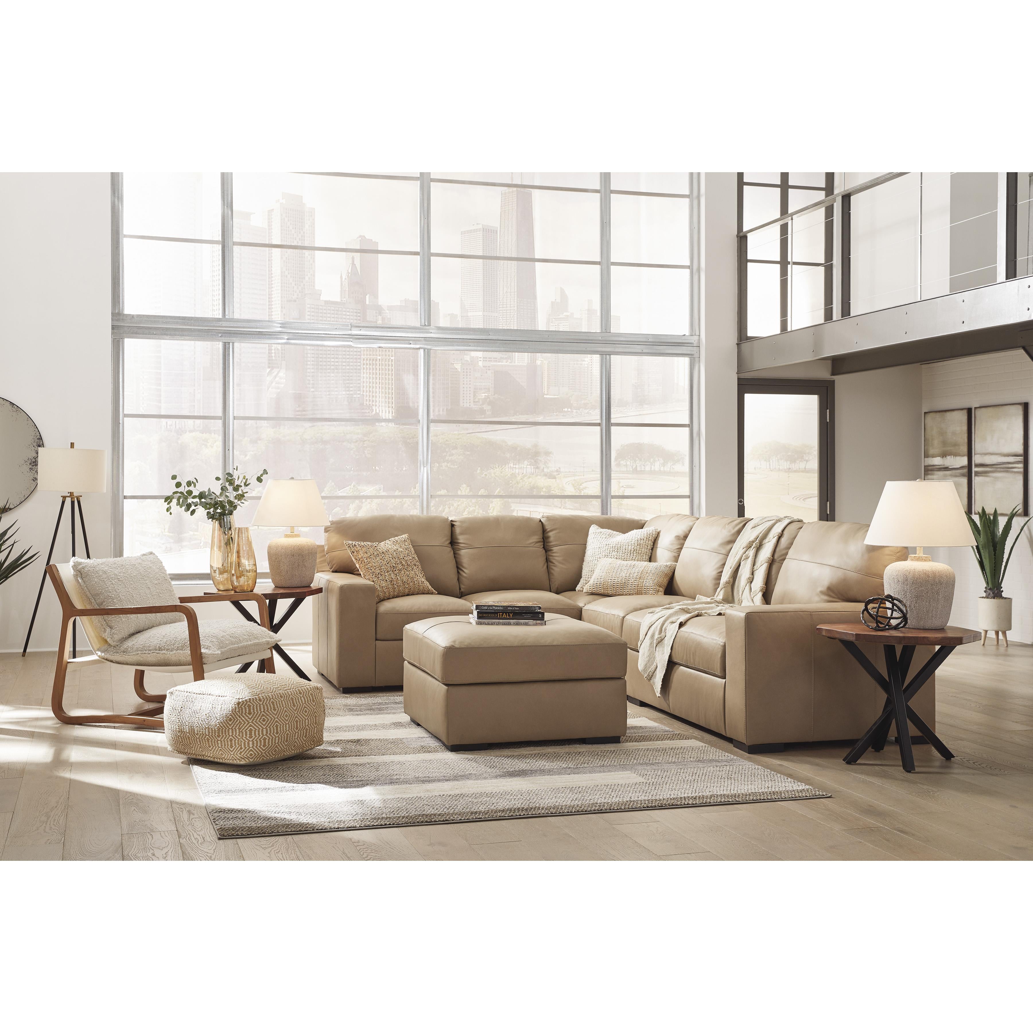 Signature Design by Ashley Bandon Leather Match Ottoman 3800608 IMAGE 9