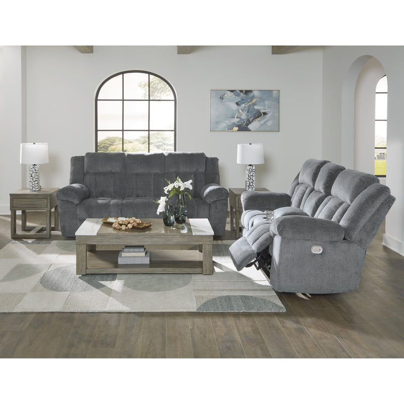 Signature Design by Ashley Tip-Off Power Reclining Fabric Loveseat with Console 6930418 IMAGE 11