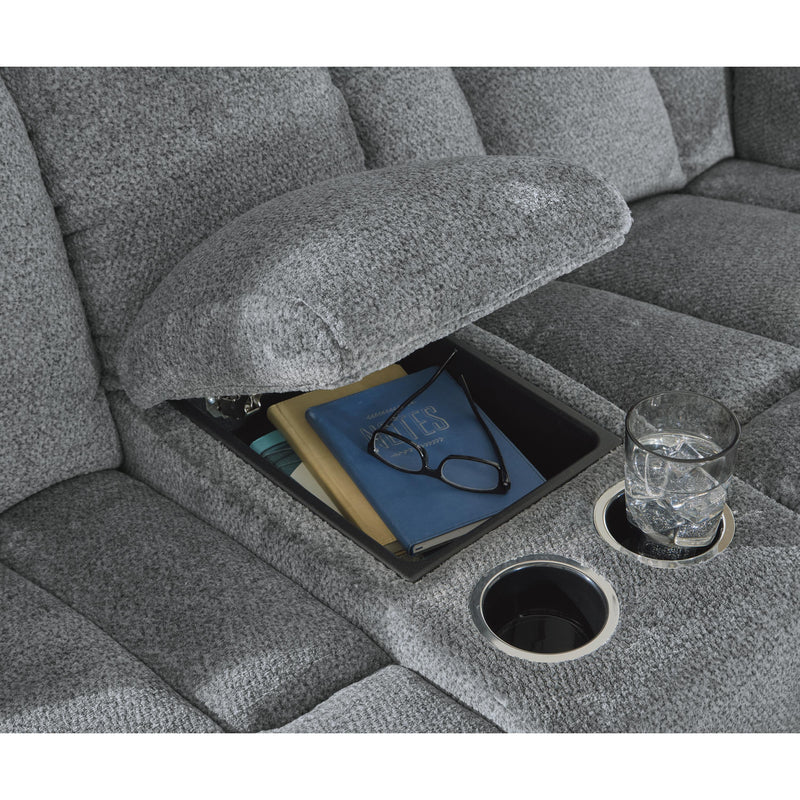 Signature Design by Ashley Tip-Off Power Reclining Fabric Loveseat with Console 6930418 IMAGE 8